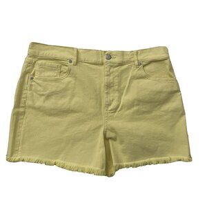 Made and Loved by Loft Yellow Cut Off Shorts High Rise  Size 31 NWT (36" waist)